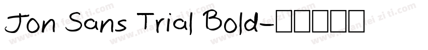 Jon Sans Trial Bold字体转换